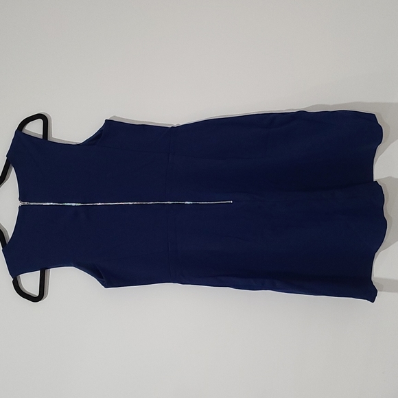 Blue dress with silver zipper - Picture 3 of 3